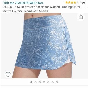 Zealotpower floral tennis skirt
